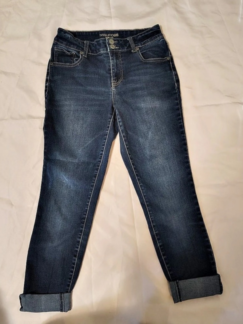 Maurices Cropped Jeans Waist 2 Blue